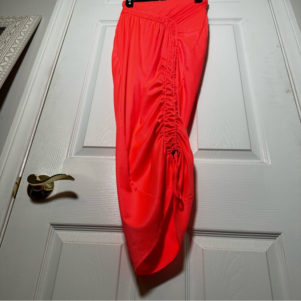 NWOT * SET* Fashion Nova Asymmetrical Coral Skirt & Crop Top Set